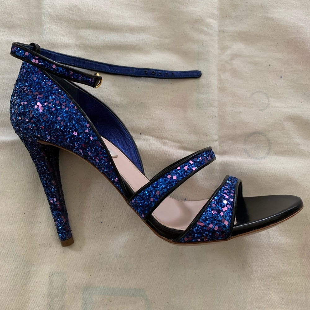 Sparkly Strappy NWT Glitter Miu Miu Heels Sz 40